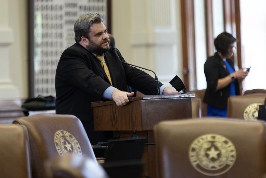 Former state Rep. Jonathan Stickland, R-Bedford, on the House floor on May 21, 2019.