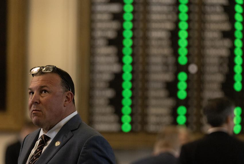 State Rep. Frederick Frazier, R-McKinney, on the House floor during Sine Die of the 88th Texas Legislative Session, at the Capitol in Austin, on May 29, 2023.