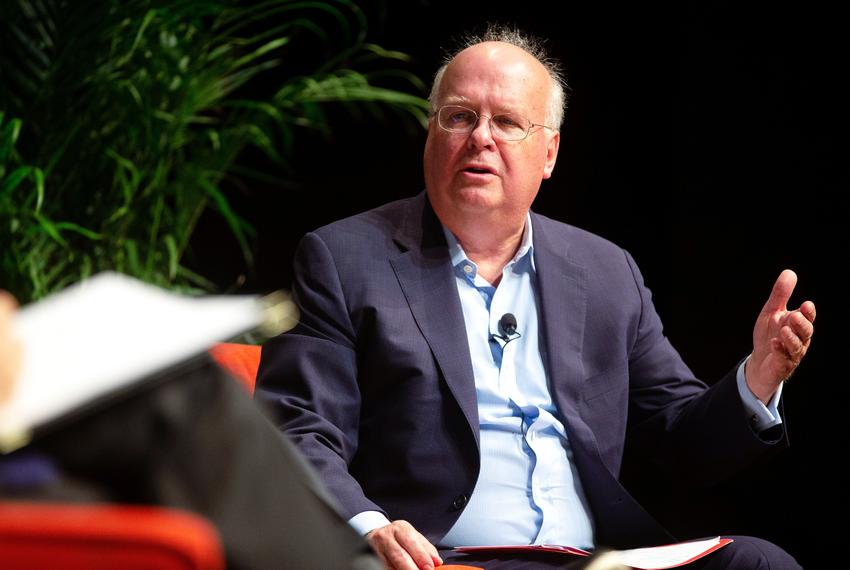 Former White House Deputy Chief of Staff and Republican political consultant Karl Rove speaks on a panel at The Texas Tribune Festival in Austin on Saturday, Sept. 24, 2022.