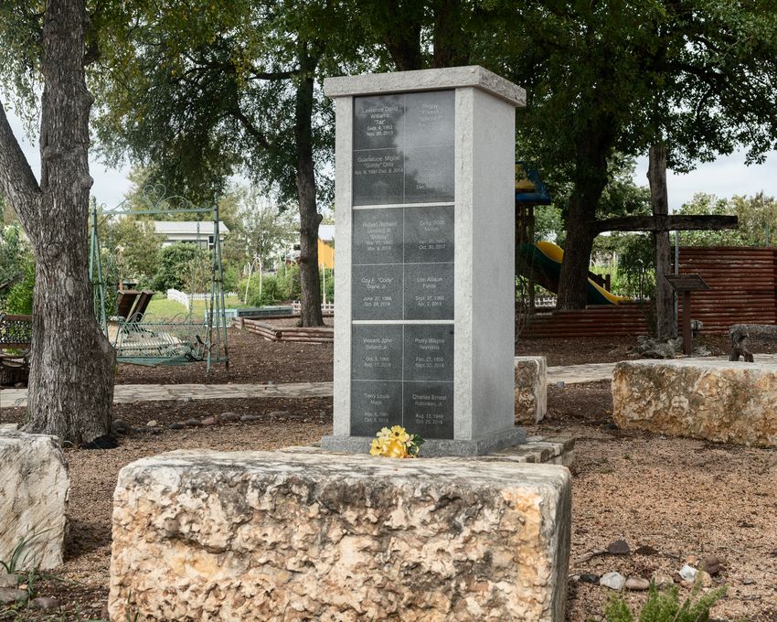 Austin, TX -- Friday, Nov. 10, 2023: The memorial garden at Community First Village.