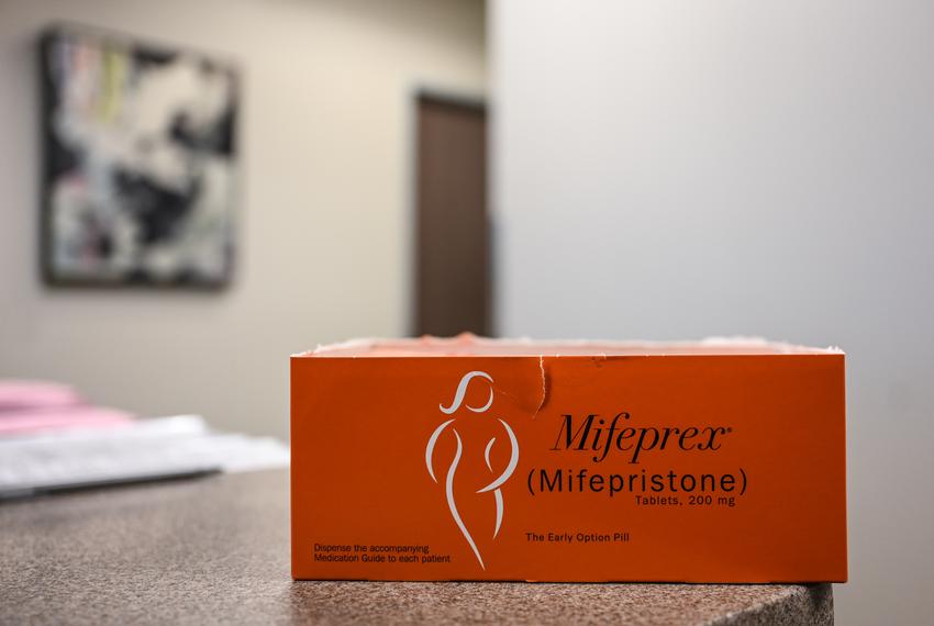Mifeprex, a drug that is used to end an early pregnancy, at Alamo Women’s Reproductive Services in San Antonio on June 14, 2022.