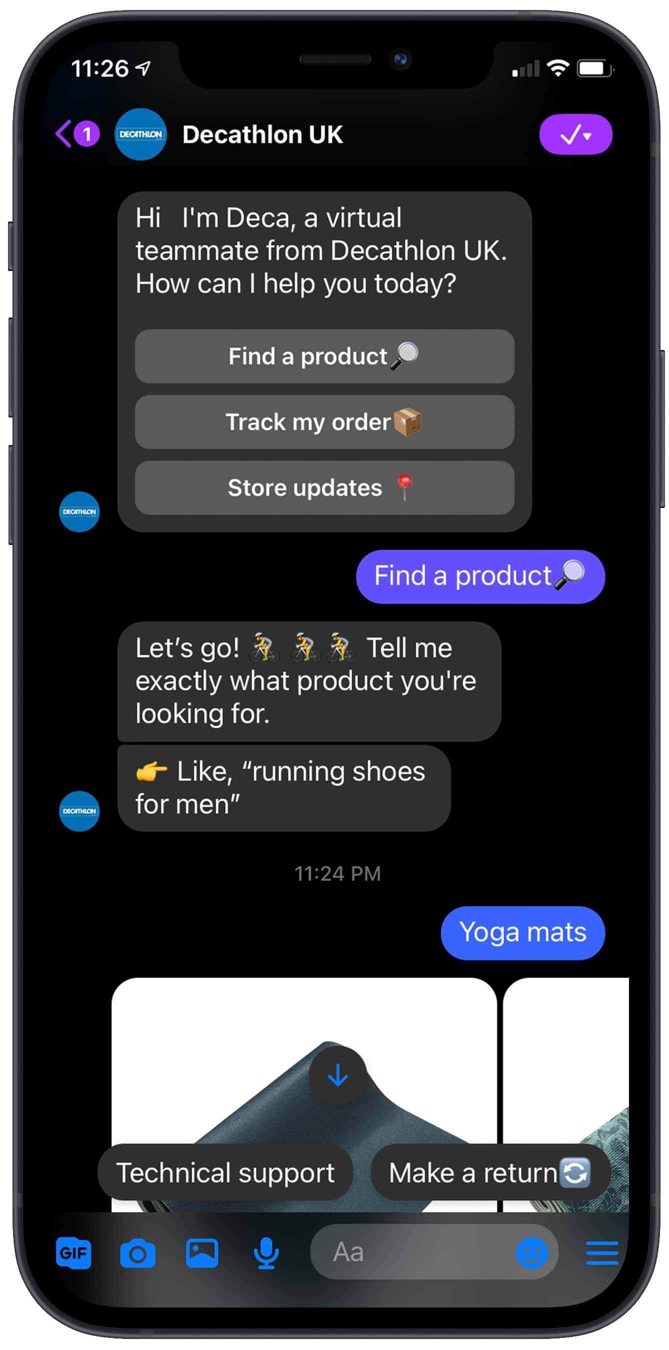 decathlon chatbot