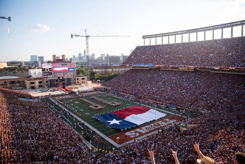 A University of Texas football game at Darrell K. Royal Memorial Stadium in Austin on Sept. 7, 2019.
