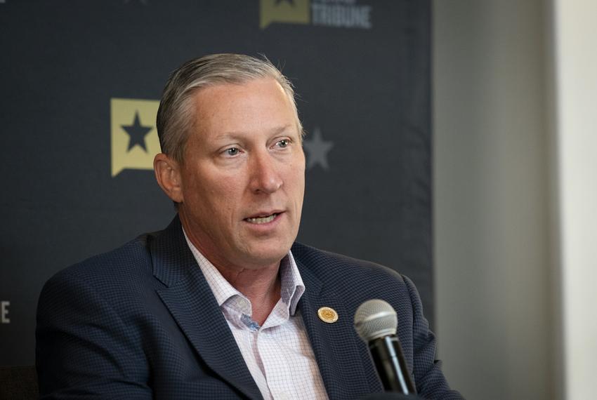 State Rep. Drew Springer, R-Muenster, spoke during a Texas Tribune panel in 2019.