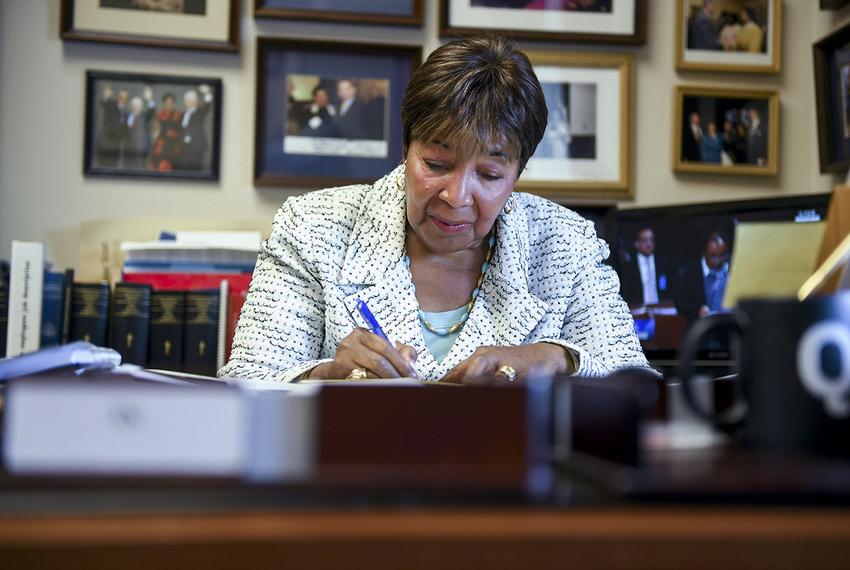 U.S. Rep. Eddie Bernice Johnson, D-Dallas, in her Washington, D.C. office on July 18, 2018.