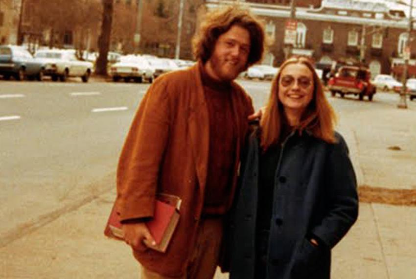 This photo, courtesy of the William J. Clinton Presidential Library's Clinton Historical Collection, shows Bill Clinton and Hillary Rodham in New Haven, Conn., in 1972.