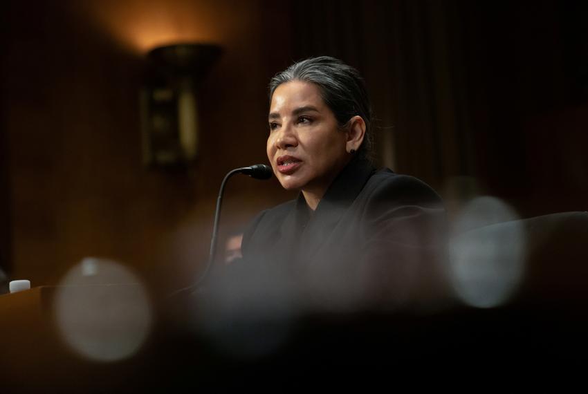 Irma Carrillo Ramirez, nominee to be United States Circuit Judge for the Fifth Circuit, speaks during a Senate Judiciary Committee hearing on Capitol Hill in Washington, May 17, 2023.
