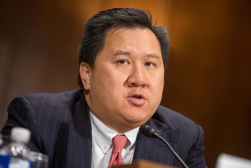 Dallas attorney and former Texas Solicitor General James C. Ho answers questions during a U.S. Senate Judiciary Committee hearing to confirm him and Texas Supreme Court Justice Don R. Willett to the 5th Circuit Court, on Capitol Hill in Washington, D.C. on November 15, 2017.