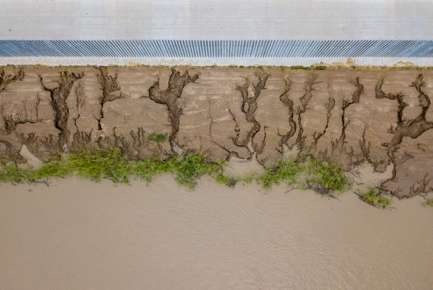 Erosion along the privately funded border wall on the banks of the Rio Grande in Mission has accelerated due to Hurricane Hanna. July 28, 2020.