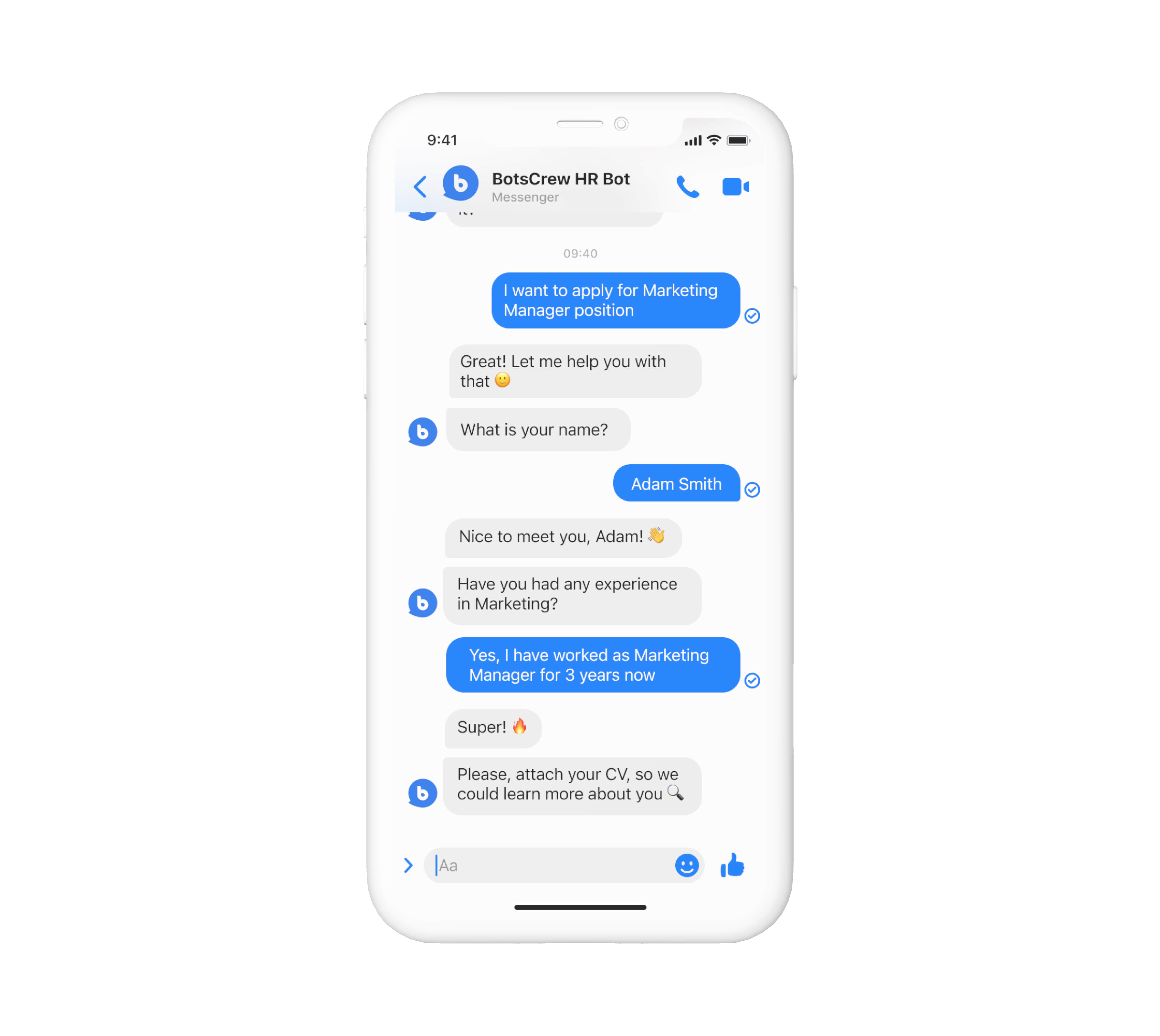 Recruitment chatbot