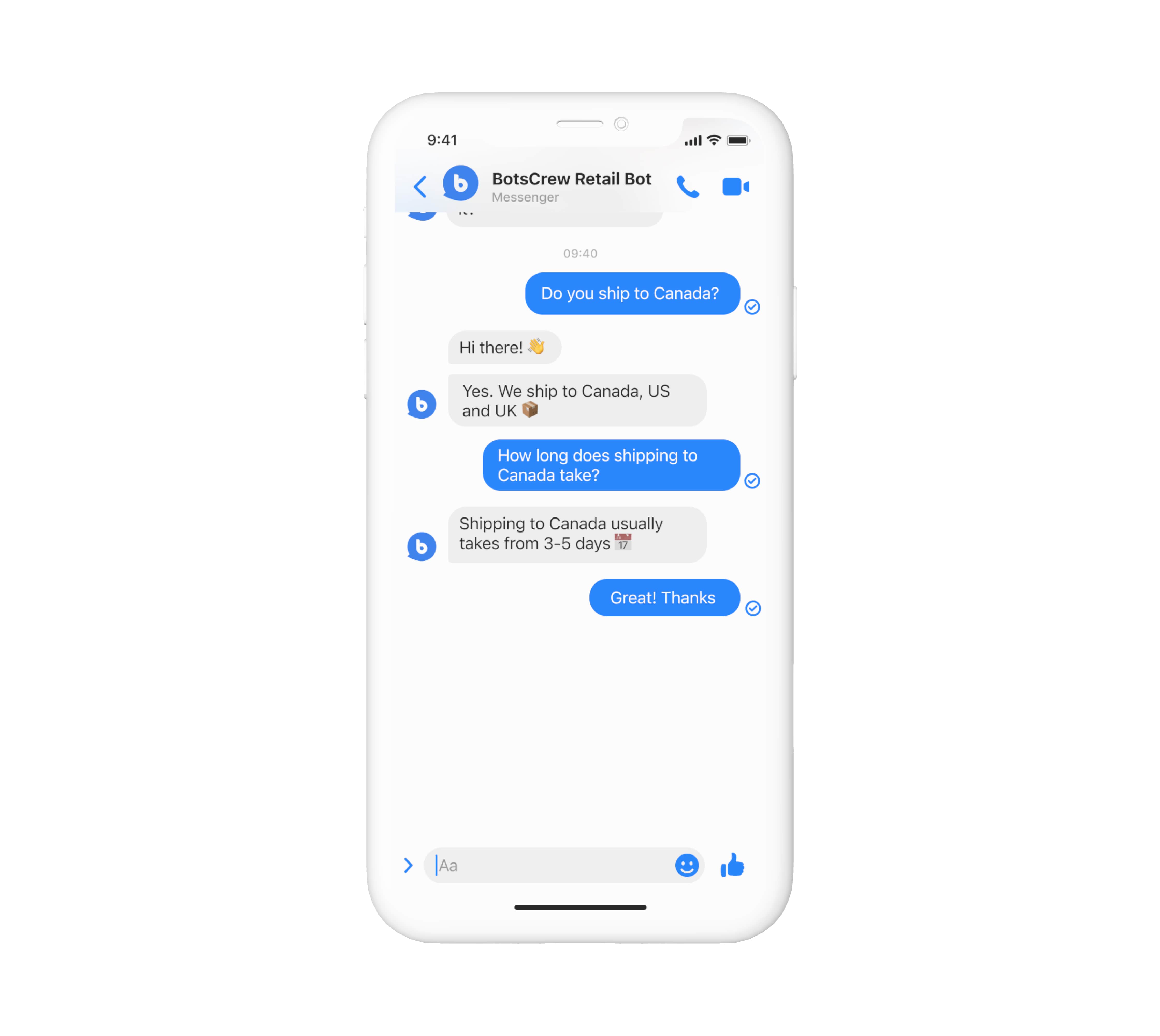 Retail chatbot FAQ