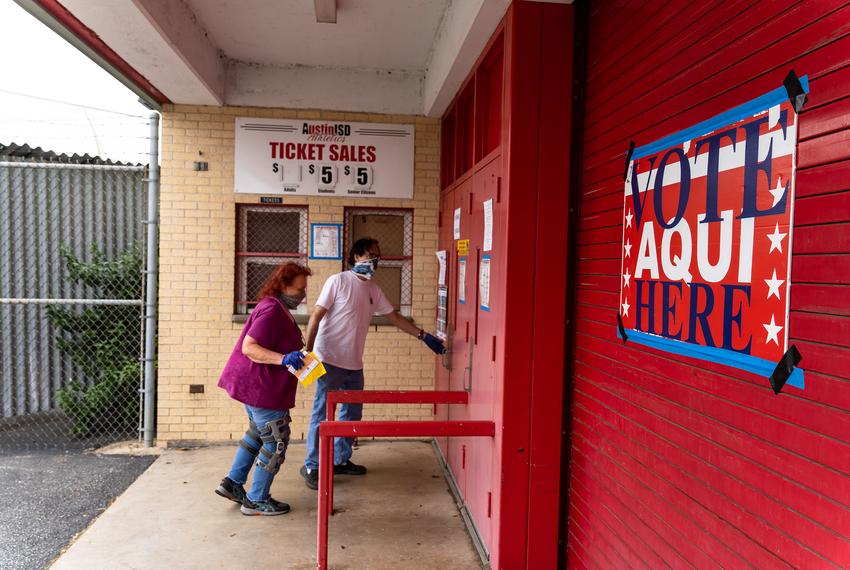 Early Voting site at the Toney Burger Stadium in South Austin on June 29, 2020.