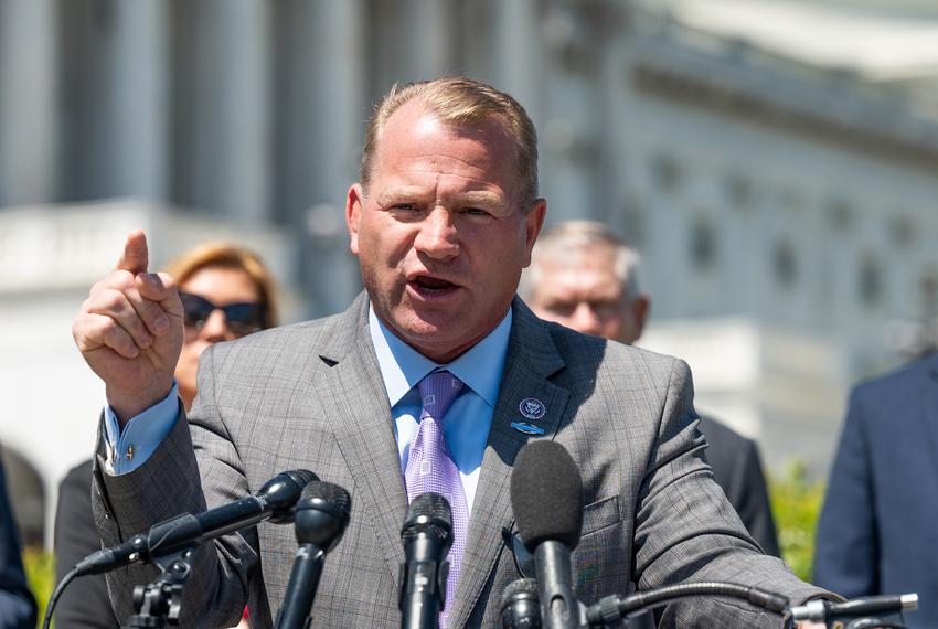 U.S. Rep. Troy Nehls, R-Richmond, speaks at a press conference about his recent trip to the southern border, in Washington on April 20, 2021.