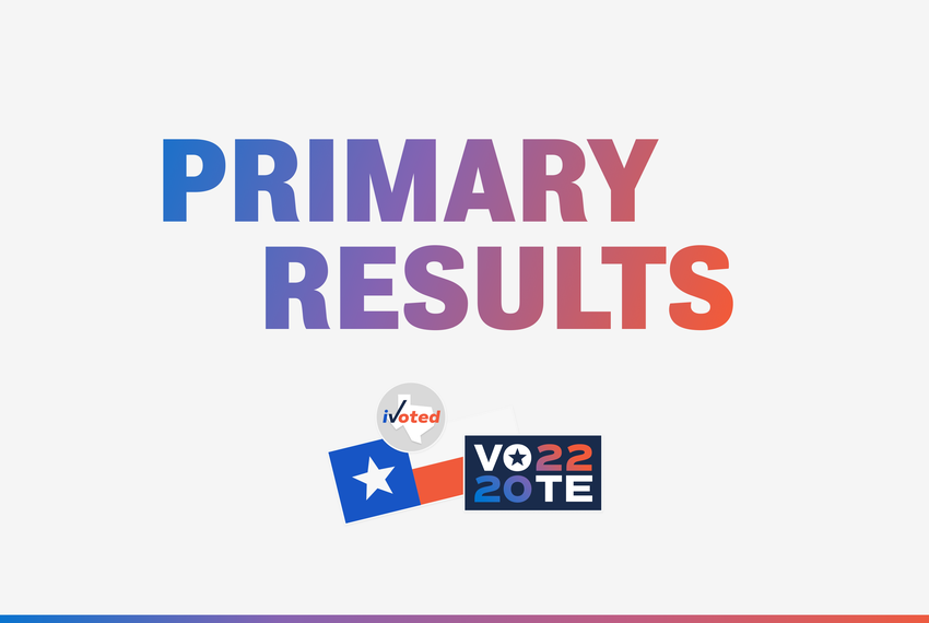 Primary election results with stickers.